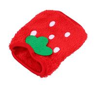 BUGUUYO Vêtement Chien Petit Animal Compagnie Hiver Chaud Gilet Léger Confortable Motif Fraise pour Lapin Petit Cochon Chiot