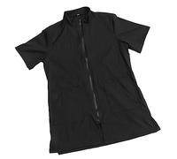 BUGUUYO Vêtements de Toilettage Imperméables pour Animalerie, Uniforme Anti-statique en Chinlon, Blouse Noire à Manches -longues Taille Xl, Protection pour Bain et Coupe, Usage