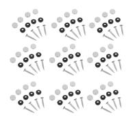 BUGUUYO Vis à Miroir Décorative Inox 12Mm avec Capuchon et Rondelle Lot de 100 Pièces Fixations pour Panneaux en Verre Enseignes Publicitaires Meubles et Salle de Bain