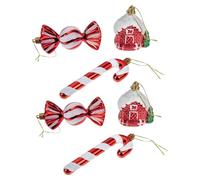 BUGUUYO Votre Style De Noël Lot De 6 Pendentifs Rouges pour Sapin Décorations De Noël Décoratives