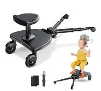 BugyKido Planche Poussette Universelle avec Siège Agrandi, Marche Pied Poussette, Planches à roulettes pour bébé Compatible Avec 99% des Poussettes, Pour les Enfants de 2 à 6 ans(25kg)