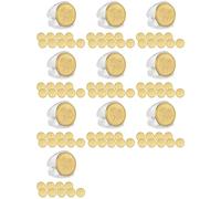 Buhdjfnke 100 Pièces de Pièces Vierges en Laiton pour Gravure au, Pièces Vierges en Métal de 40 mm avec Boîte de Protection en Acrylique