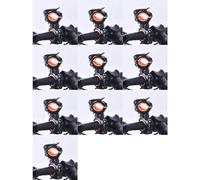 Buhdjfnke 10X 360 Degres de Rotation Cyclisme Bicyclette Lampe Porte-Double LED Lampe de Poche Pompe A Lampe Porte-Guidon Accessoire de Velo Noir + Orange