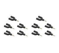 Buhdjfnke 10X Adaptateur de Type U Double Prise Casque 3,5 mm Câbles Audio Splitter Microphone 2 en 1 Connecteur Pivotant pour Android