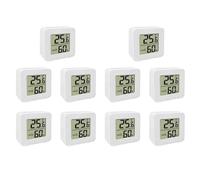 Buhdjfnke 10X Mini Thermomètre Intérieur LCD Numérique Température Hygromètre Jauge Capteur Humidité Mètre Maison