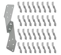 Buhdjfnke 120 Pièces Strong-Tie H2.5A, Attache Ouragan Robuste en Acier Galvanisé à Chaud, Sangles Ouragan Fermes/Attaches de Chevrons