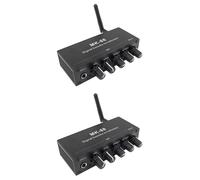 Buhdjfnke 2X -88 6,5 mm Effet de RéVerbéRation de Microphone DéCodeur Coaxial Bluetooth PréAmplificateur StéRéO Amplificateur Audio Carte de Mixage