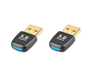 Buhdjfnke 2X Adaptateur Bluetooth 5.4 USB Bluetooth Adaptador pour PC Dongle Souris sans Clavier Musique Récepteur Audio Émetteur USB
