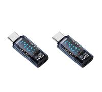 Buhdjfnke 2X Adaptateur USB C Affichage LED Puissance 140W 40Gbps 8K Extension USB C PD3.1 Connecteur Type C Testeur de Puissance Type C Bleu