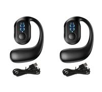 Buhdjfnke 2X Affichage Numérique Oreillette Suspendue Oreillette Bluetooth Ouverte Bluetooth 5.3 Casque sans Écouteur Noir