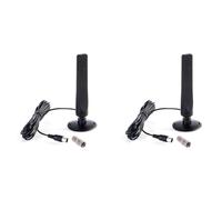 Buhdjfnke 2X Antenne de Télévision Numérique Intérieure 1080P 1 Pièces Booster Récepteur de Signal Actif Amplificateur Antenne de Télévision HDTV Mini Antenne DVB-T2