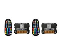 Buhdjfnke 2X Contrôleur de Bande Lumineuse LED RVB Bluetooth DC5-24 V 30 A, 4 Fils, 3 Canaux, Lampe à Tension Constante, Variateur à Distance 29 Touches