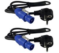 Buhdjfnke 2X Cordon D'Alimentation Powercon Plug Stage Light 3core 1.2M Câble de Connexion D'Alimentation DMX512 Lumière LED Événement Spectacle PRISE UE