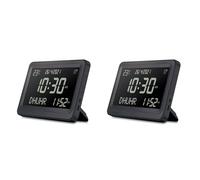 Buhdjfnke 2X Horloge Azan Automatique dans Entier Numérique 8 Sons de Prière Azan Horloge Murale et de Bureau Islamique A