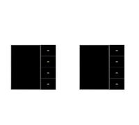 Buhdjfnke 2X Interrupteur Mural Intelligent Tuya Zigbee 3,5 Pouces à Écran Tactile 4 Groupes de Commutateurs Capteur Radar de Scène à 8 Voies Interrupteur de Gradation Maison Intelligente A