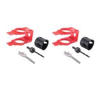Buhdjfnke 2X Kit D'Installation de Serrure de Porte, Kit de Perçage de Trou de Porte pour Pênes Dormants et Serrures avec Gabarit de Guidage, Scie Cloche de Serrure de Porte