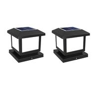 Buhdjfnke 2X Lampe Solaire LED à Minuterie, Lampes Solaires Étanches, Télécommande D'Extérieur, Lumière du Soleil pour Jardin, Clôture, Allée, Lampe de Décoration