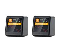 Buhdjfnke 2X Nouveau Tracker de Cryptomonnaies Wi-FI 2,4 G, Afficheur de Prix de Cryptomonnaies. 300 Principales Cryptomonnaies Peuvent Être Changées Librement pour A