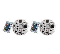 Buhdjfnke 2X Plaque Lumineuse LED Basse Tension 5 V, Couleur RVB, 3 W, Source de Dégradé de Couleurs, Télécommande Sans IR 24 Touches