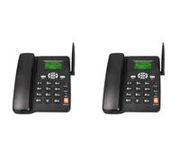 Buhdjfnke 2X Téléphone sans Téléphone de Bureau Support GSM 850/1800/1900MHZ Double Carte SIM Téléphone Fixe 2G avec Antenne Radio Prise UE
