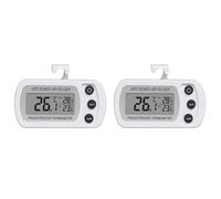 Buhdjfnke 2X Thermomètre Numérique pour Congélateur LCD Thermomètre de Réfrigérateur Étanche Thermomètre Électronique Domestique