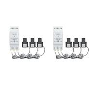 Buhdjfnke 2X Tuya Smart Life Compteur D'Énergie WiFi Bidirectionnel Triphasé avec Interrupteur à Contact Sec App Monitor 80A AC110V/240V