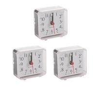 Buhdjfnke 3Pcs Mini Horloges de Table Multifonctions D'Animation Mignon Portable(Blanc)
