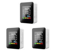 Buhdjfnke 3X 5 In1 CO2 Mètre Numérique Température Humidité Testeur Détecteur de Dioxyde de Moniteur de Qualité de L'Air TVOC HCHO Analyseur-B