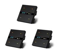 Buhdjfnke 3X Interrupteur de Scène Intelligent Tuya Zigbee, Panneau de Commande D'Éclairage Intelligent, Prise Intelligente, Interrupteur Intelligent 485 86 Box C