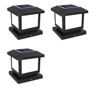 Buhdjfnke 3X Lampe Solaire LED à Minuterie, Lampes Solaires Étanches, Télécommande D'Extérieur, Lumière du Soleil pour Jardin, Clôture, Allée, Lampe de Décoration