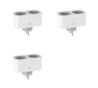 Buhdjfnke 3X TUYA Smart Wifi Double Prise 16A 2 en 1 Prise de Courant Interrupteur Smart Home Timing APP Contrôle Vocal Fonctionne CLY809 Prise UE