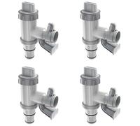 Buhdjfnke 4X Adaptateur de Tuyau de Piscine, Support de Tuyau de Piscine et Valve à Piston, Pièces de Rechange pour Piscines Hors Sol, B