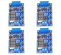 Buhdjfnke 4X DC 12 V 24 V Lumière LED Numérique Temporisation Temporisation Relais Relais Circuit de Commutation Double Module de Carte de Commande de Tube Mos