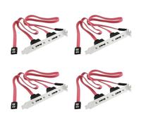 Buhdjfnke 4X Double Port SATA Serial Cable to ESATA Bracket Adapter Cable