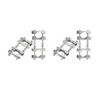 Buhdjfnke 4X Kit de Fixation pour Mât D'Antenne Double, Support de Fixation pour Mât, Mâchoire en V, pour TV, CB, Radio Amateur.