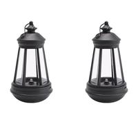 Buhdjfnke 4X Lanterne Solaire D'Extérieur Étanche, Grande Lanterne de Phare, Source de Lumière LED, Lumières Décoratives de Jardin