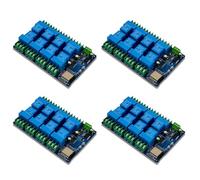 Buhdjfnke 4X Module de Relais 8 Canaux 30A DC7-28/5V Module de Relais Bluetooth WIFI Carte de Développement -
