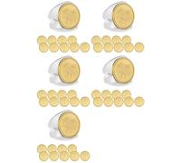 Buhdjfnke 50 Pièces de Pièces Vierges en Laiton pour Gravure au, Pièces Vierges en Métal de 40 mm avec Boîte de Protection en Acrylique