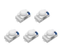 Buhdjfnke 5X 5.8GHz HF System LED Micro-Onde Capteur de Mouvement à 360 Degrés Détecteur de Mouvement Du Corps, Blanc
