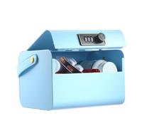 Buhdjfnke Boîte de rangement verrouillable avec code combiné pour bureau, maison, école pour téléphone/médecine en toute sécurité/nourriture à /bleu