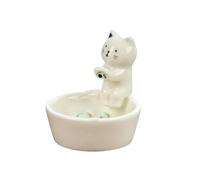 Buhdjfnke Bougeoir avec pattes de chat chauffantes, brûleur d'encens avec cône de chat, bol d'encens, porte-encens en céramique, porte-encens