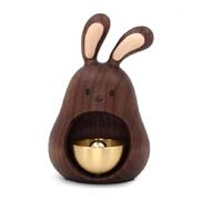 Buhdjfnke Cloche décorative en bois - Cloche suspendue en forme de lapin - Cloche de propriétaire de magasin pour ouvrir les portes, les fenêtres et les réfrigérateurs, , facile à utiliser B