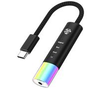 Buhdjfnke Convertisseur audio universel de 3,5 mm pour casque Type-C vers 7.1 canaux filaire - Qualité sonore HiFi A