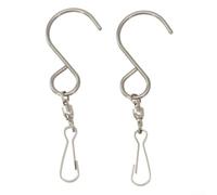 Buhdjfnke Crystal Twisters Lot de 2 crochets rotatifs multi-usages autocollants argentés pour suspendre des torchons et des nichoirs à oiseaux