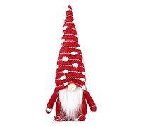 Buhdjfnke Décoration de Noël Poupée sans Poupée Vent Nordique Maison Belle Décoration Vacances Rouge