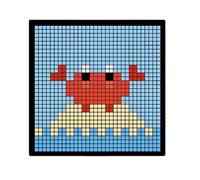 Buhdjfnke Écran de contrôle de téléphone portable à pixel LED - Veilleuse programmable - Écran LED pour décoration de jeux - Entreprise - 32 x 32 cm - Noir