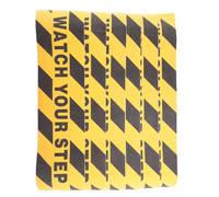 Buhdjfnke Faites attention à votre étape Autocollants de sol 6 x 24 autocollants de panneau d'avertissement de sol antidérapant adhésif à récurer