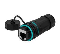 Buhdjfnke Fiche réseau RJ45 à tête droite IP68 étanche Cat5/Cat6 Connecteur de câble réseau RJ45 anti-poussière pour l'extérieur