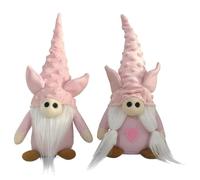 Buhdjfnke GNOME Poupée en peluche, Poupée de cochon en peluche, Décoration faite à la main, Poupée sans , Figurine Rose, Décoration pour et le Bureau
