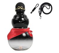 Buhdjfnke Gourde en Forme de Calebasse, Flasque à Vin Chinoise de 900 ML, Récipient pour Boisson Périphérique de, Bouteille Traditionnelle Noire et Blanche
